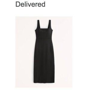 ABERCROMBIE & FITCH Long Black Dress Square Neck- XL